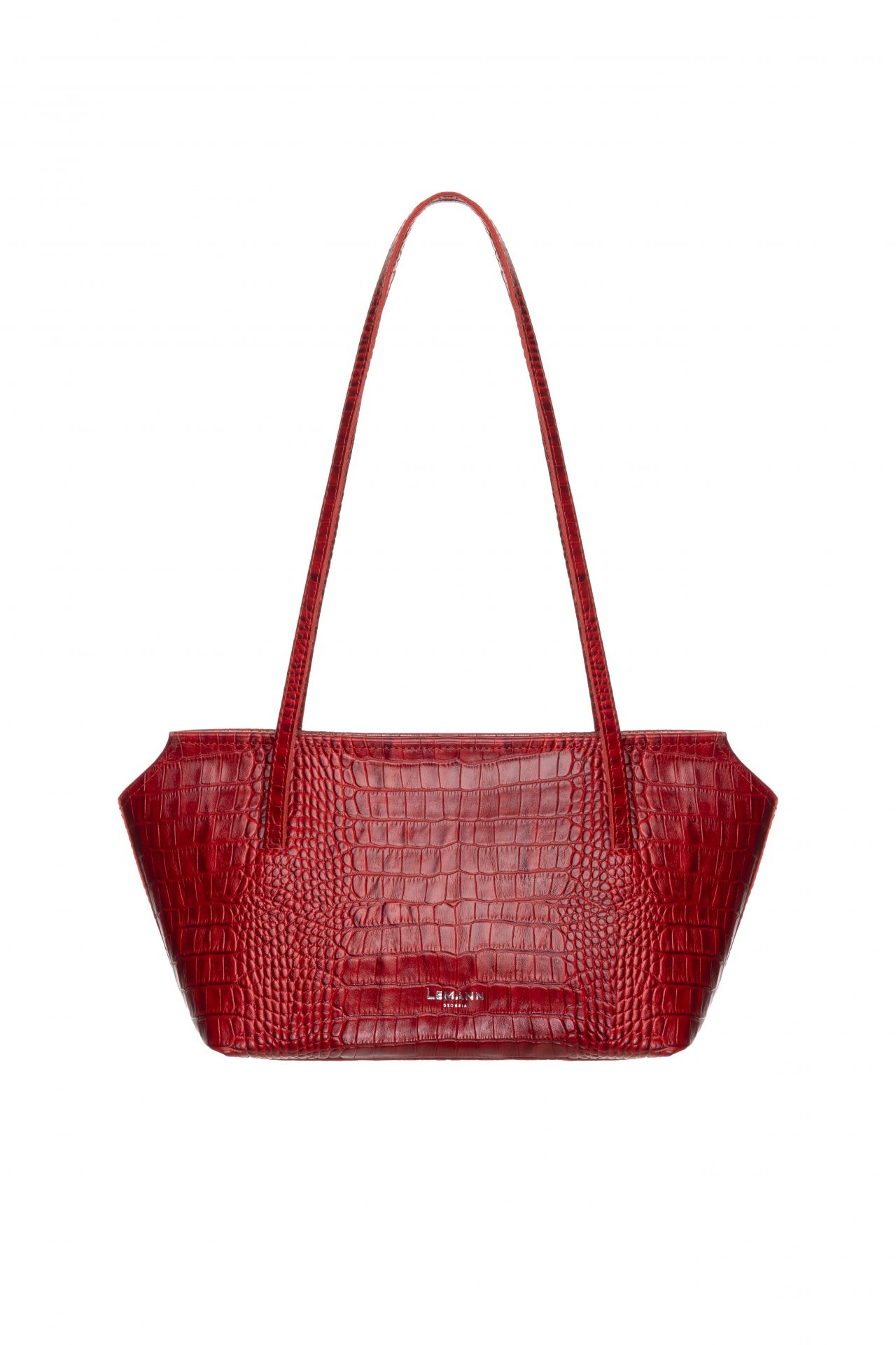 Cecile croc-effect genuine leather bag